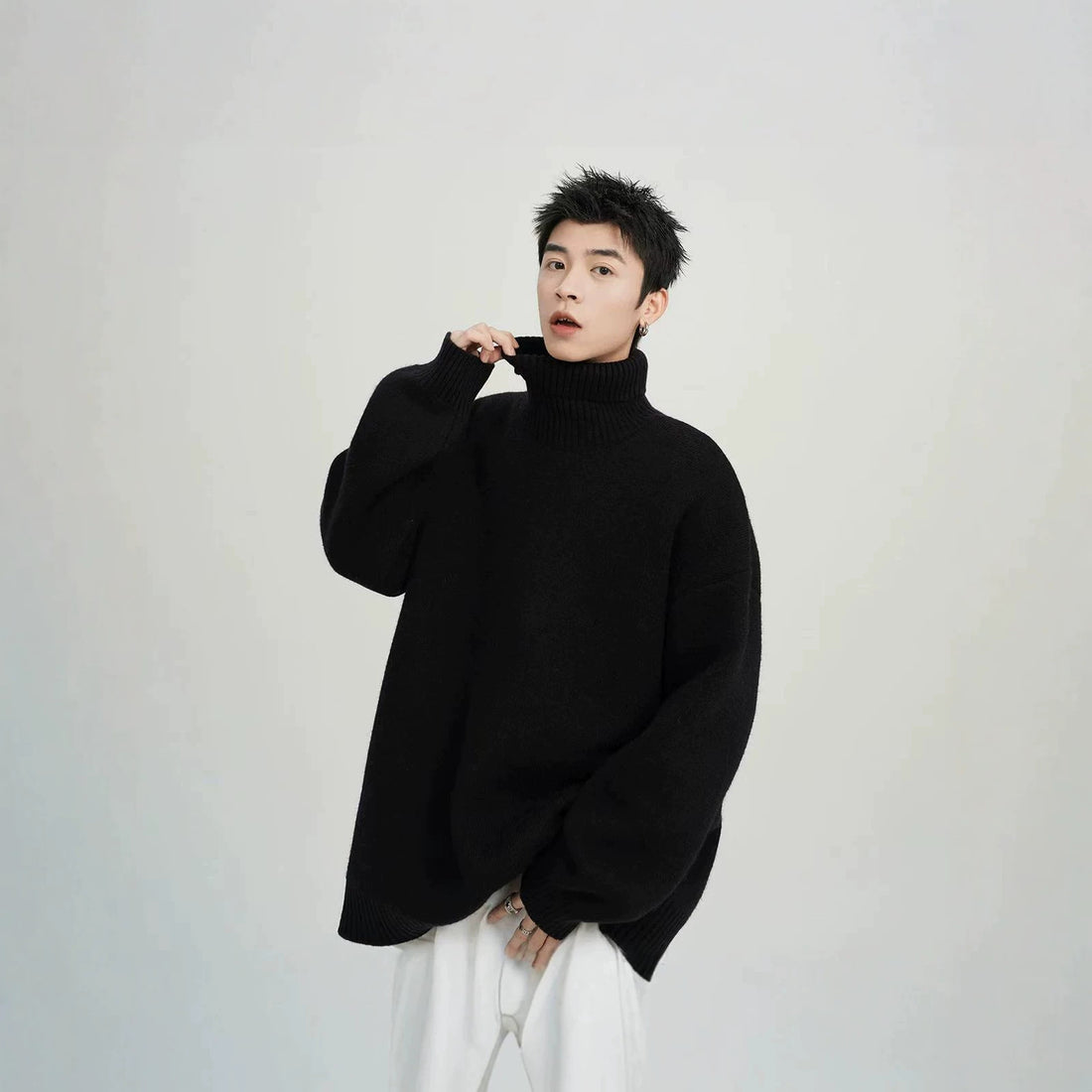 Unisex Oversized Rollkragenpullover Echoarchiv