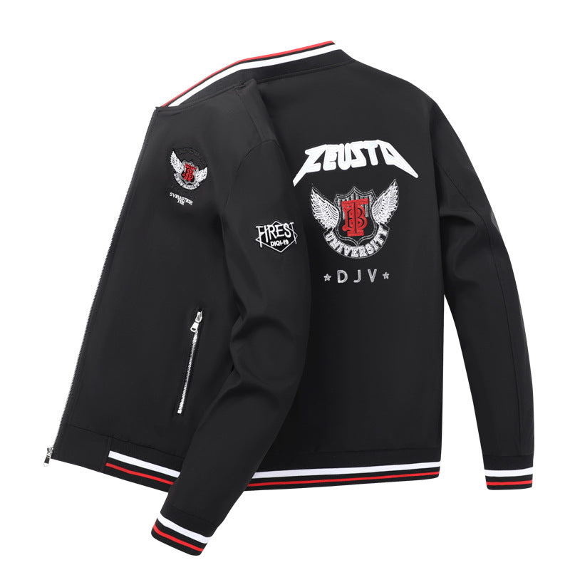 Herren Modische Bomberjacke mit Patch-Design Echo Archiv