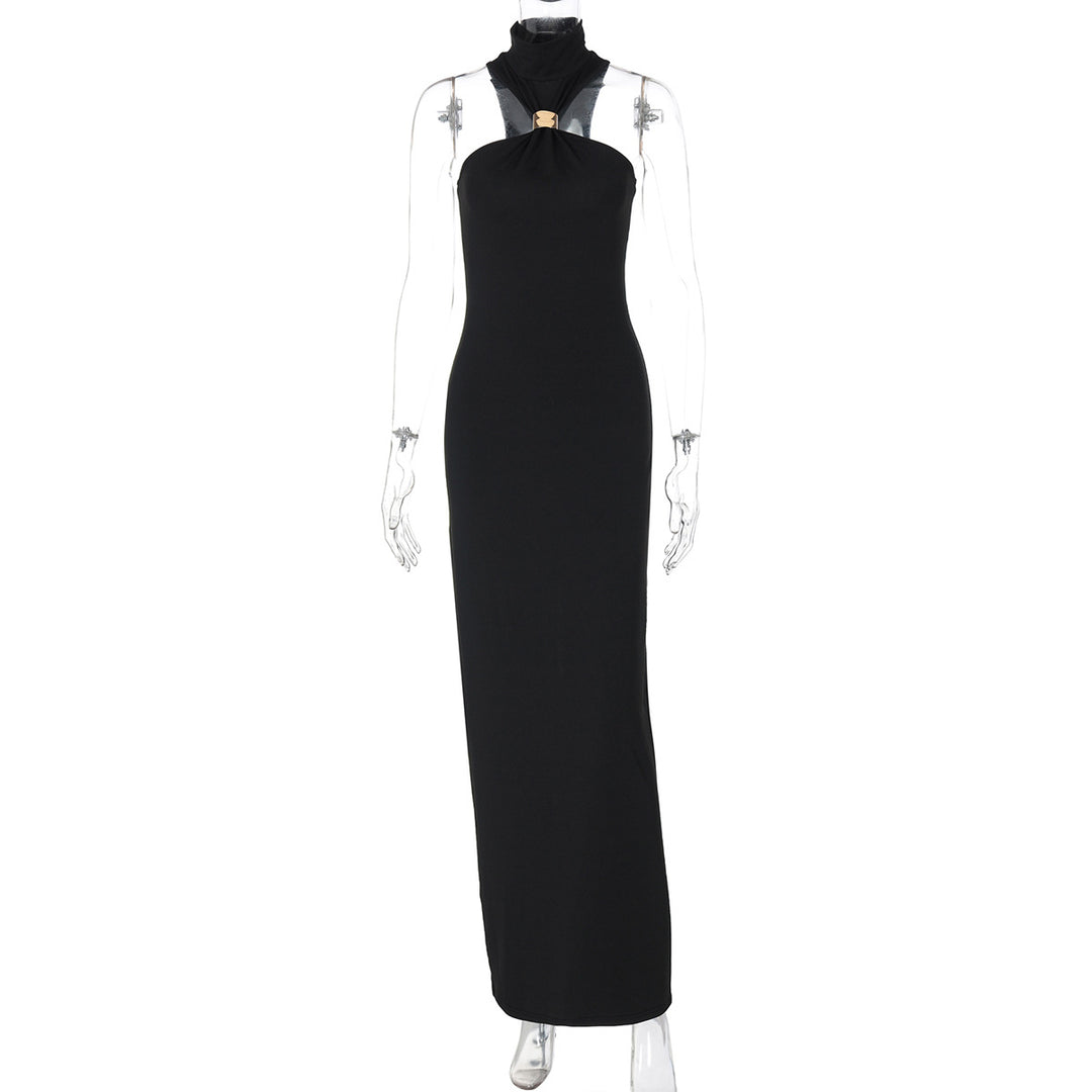 Damen Bodenlanges Abendkleid mit elegantem Halterneck Echo Archiv