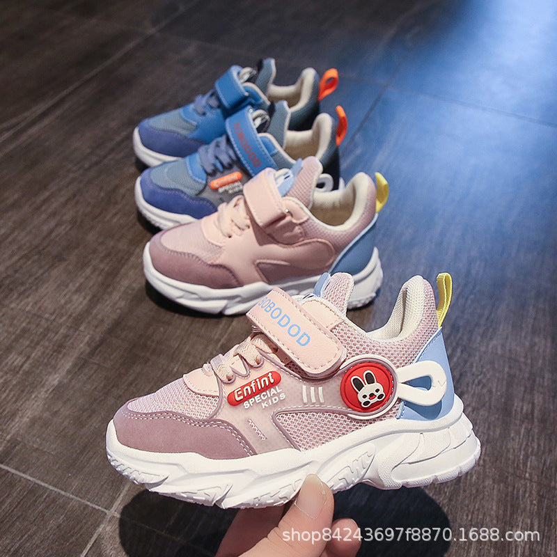 Damen Sportliche Kindersneaker mit praktischen Klettverschlüssen und niedlichen Applikationen Echo Archiv