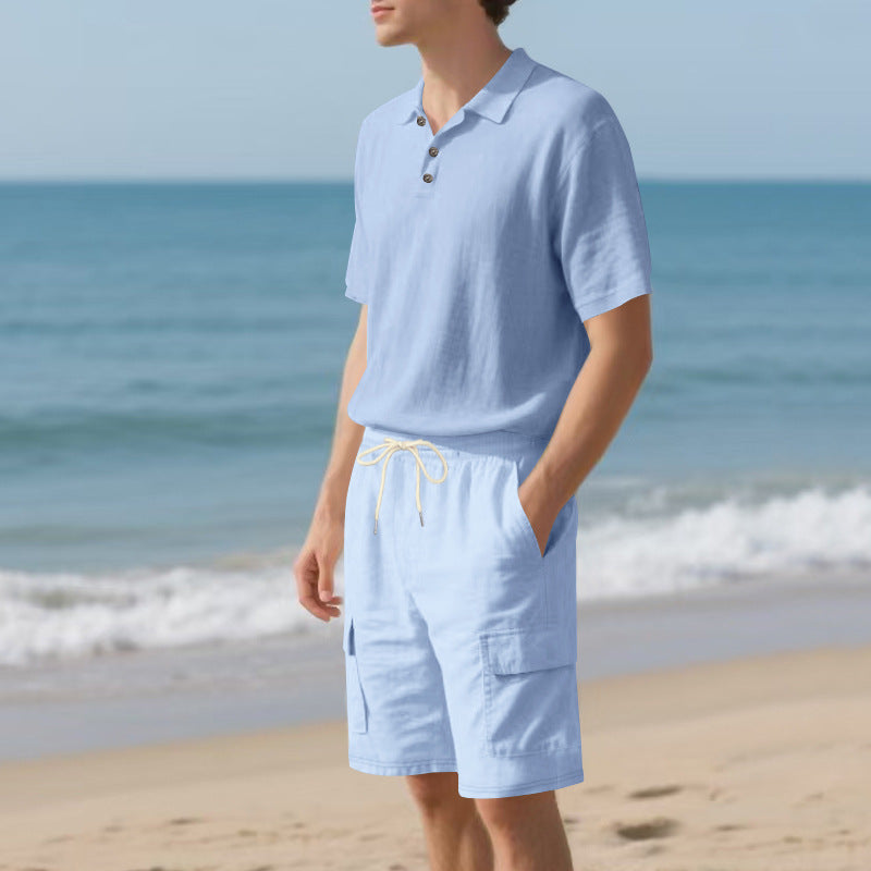 Herren Poloshirt und Badeshorts mit praktischen Taschen Echoarchiv