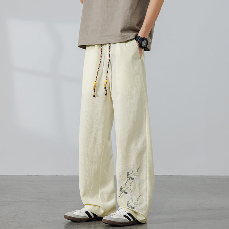 Herren Entspannte Pluderhose mit verstellbarem Bund Echo Archiv