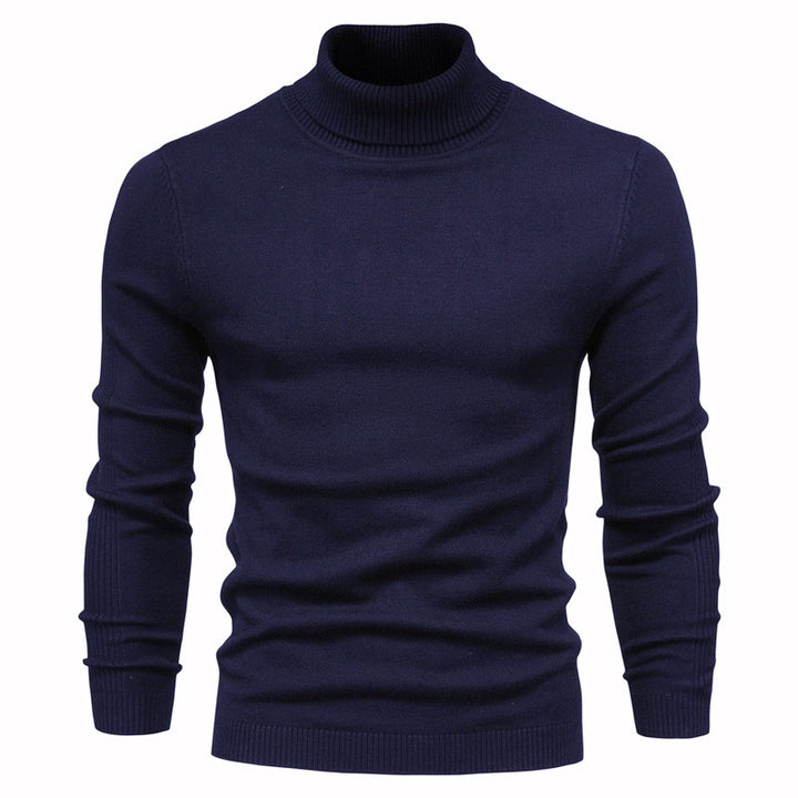Herren modischer Rollkragenpullover aus feiner Merinowolle Echoarchiv