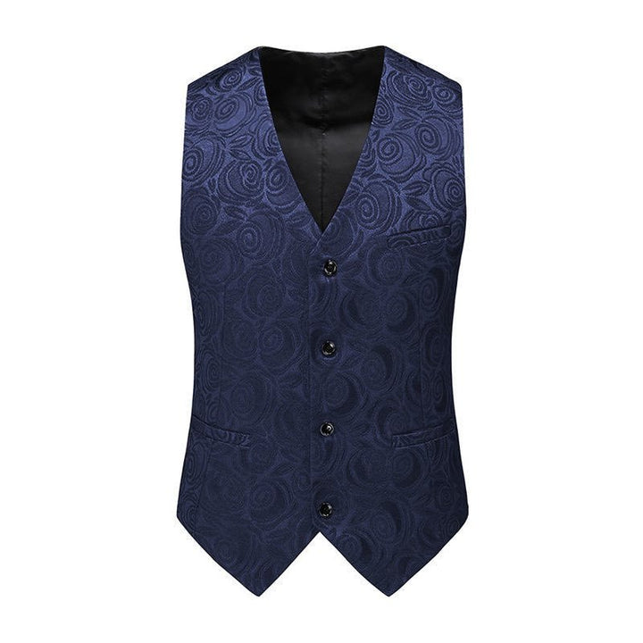 Herren nan Jacquardweste mit ornamentaler Struktur, spitz zulaufendem Saum und satinierter Rückseite Echo Archiv