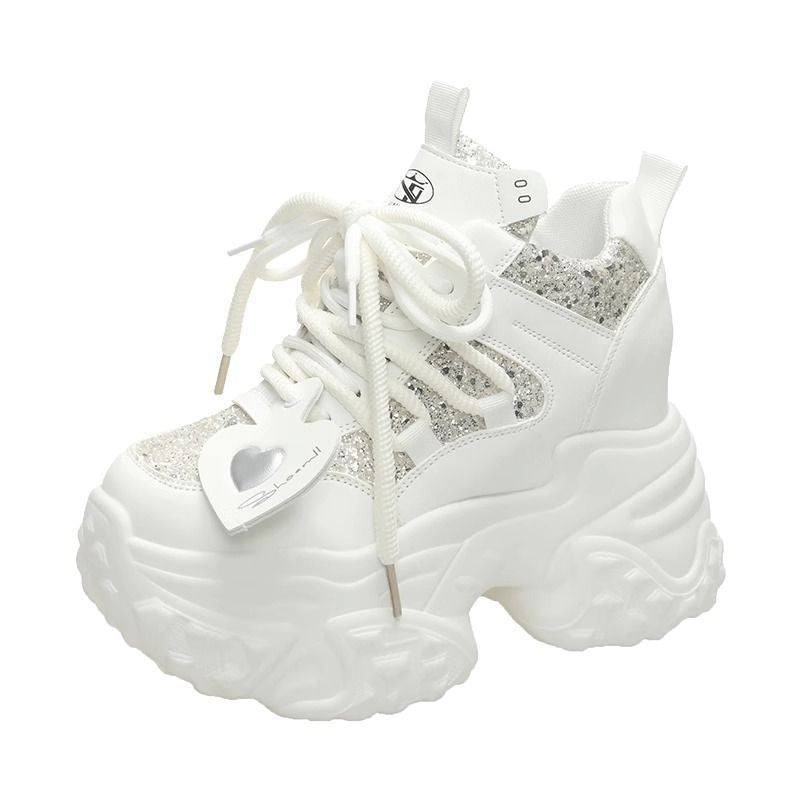 Damen High-Top Sneakers mit glitzernden Akzenten und robustem Profil Echo Archiv