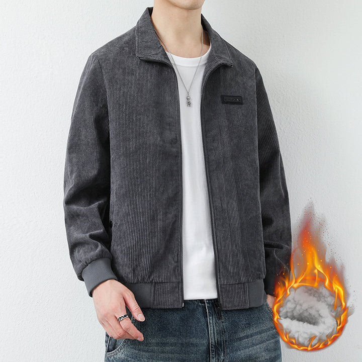 Herren cordjacke mit hohem Kragen und praktischen Taschen Echoarchiv