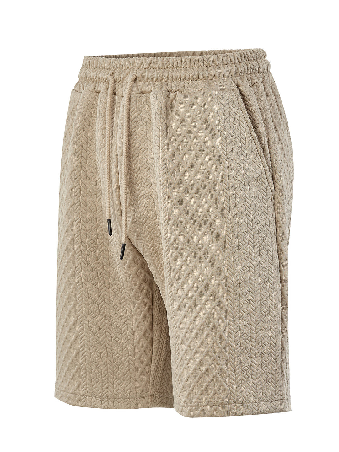 Herren nan strukturierte Lounge-Shorts mit Elastikbund Tunnelzug und seitlichen Eingrifftaschen Echo Archiv