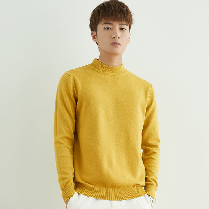 Herren Halbhoher Rollkragenpullover aus Feinstrick mit schmaler Passform Echoarchiv