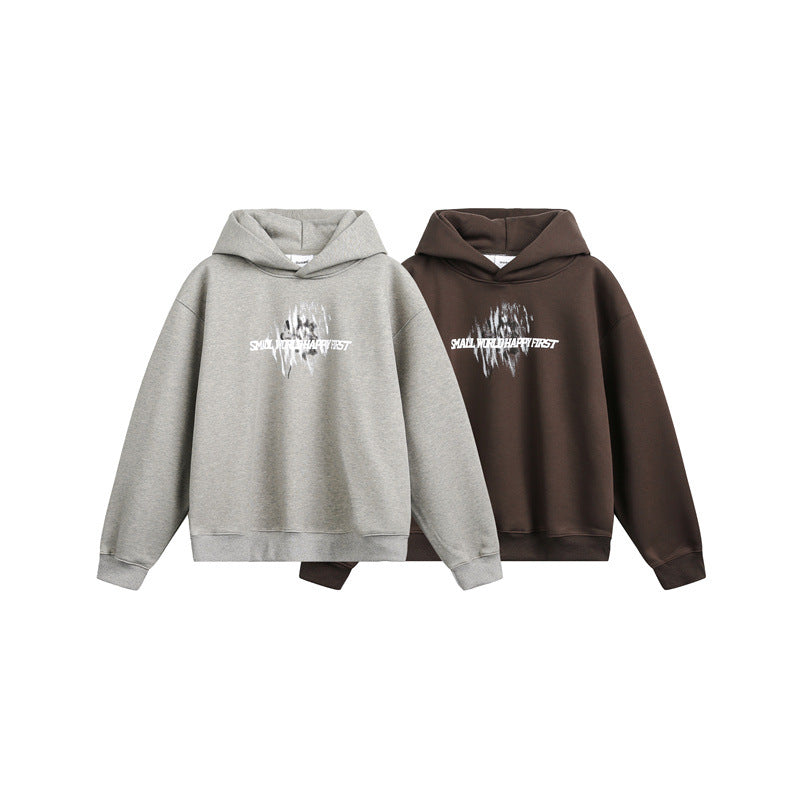Unisex Kapuzenpullover mit relaxed Fit und abstraktem Frontprint Echoarchiv