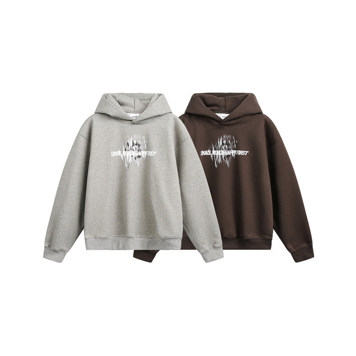 Unisex Kapuzenpullover mit relaxed Fit und abstraktem Frontprint Echoarchiv