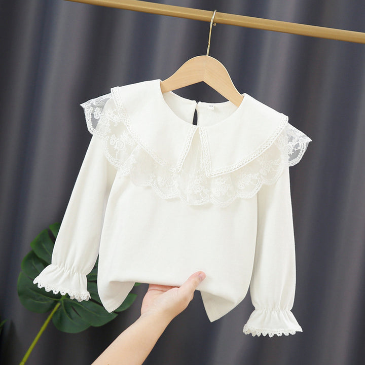 Damen Bluse mit elegantem Spitzenkragen Echo Archiv