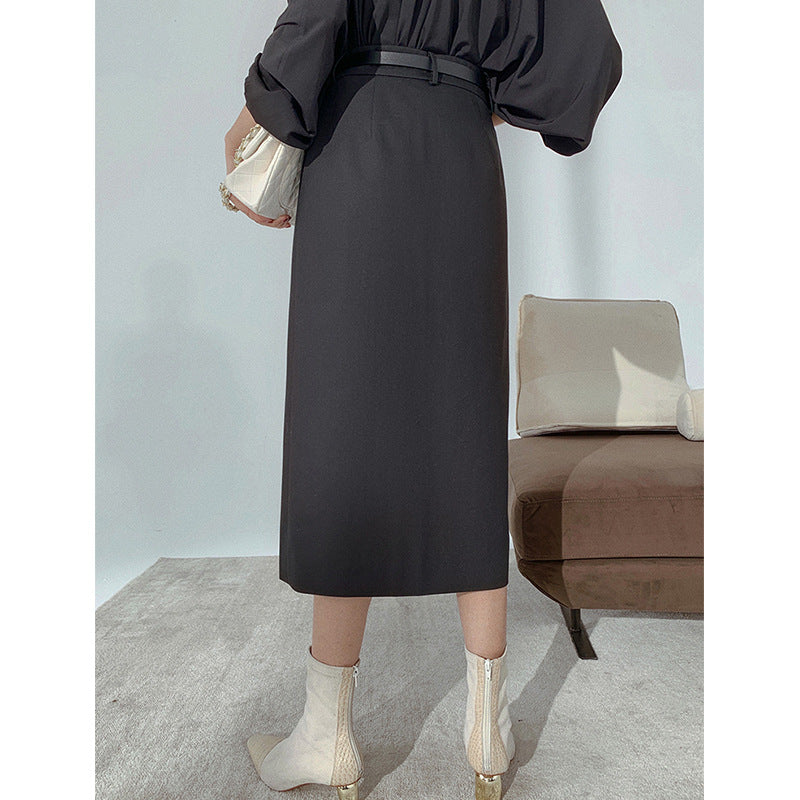 Damen Taillenhoher Midirock mit gerader Silhouette und mittiger Naht Echo Archiv