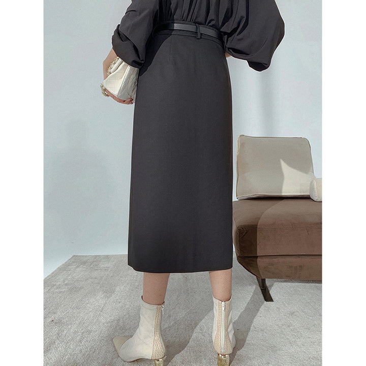 Damen Eleganter Midi-Rock mit seitlichem Schlitz Echoarchiv