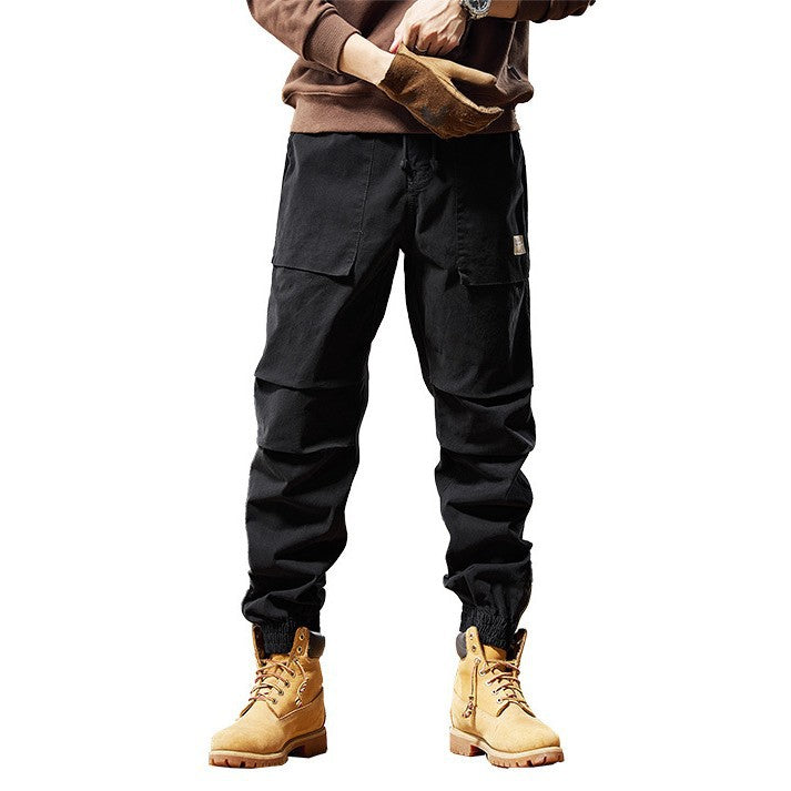 Herren Canvas‑Utility‑Jogger mit verstärkten Kniepaneelen, Klapptaschen und elastischem Knöchelsaum Echo Archiv