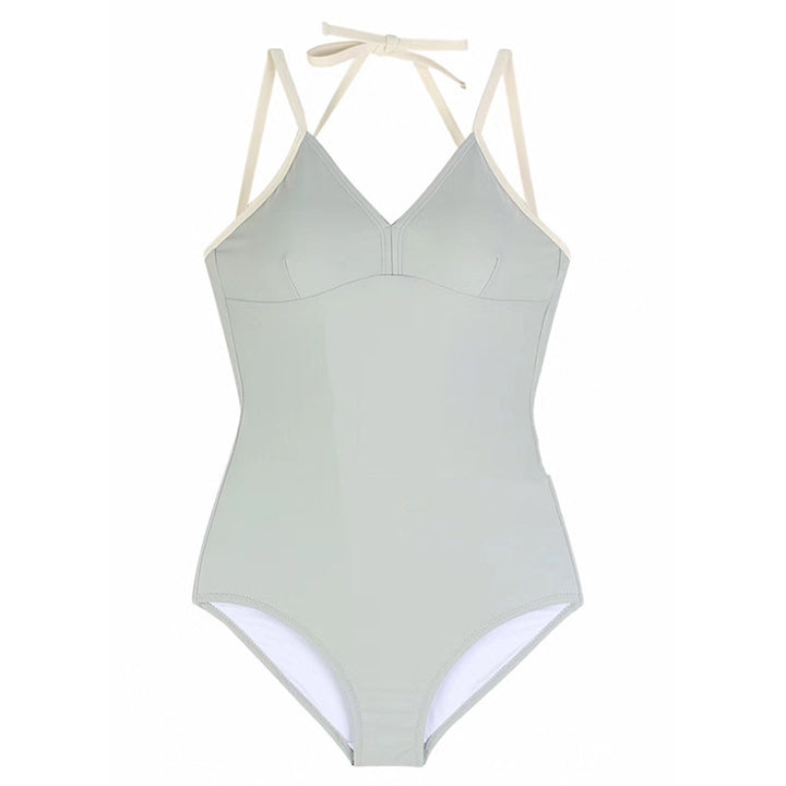 Damen Eleganter Hoch geschnittener Schwimmanzug Echo Archiv