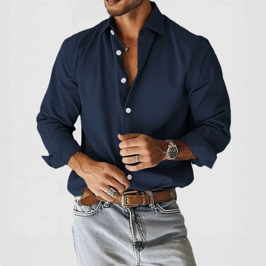 Herren Modisches Langarmhemd – Arvello