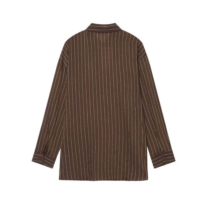 Damen nan oversized Hemdblusen-Midikleid mit verdeckter Knopfleiste und dekorativem Doppelgürtel Echo Archiv