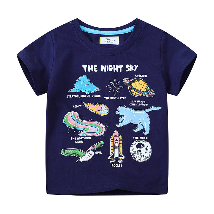 Jungen T-Shirt mit kreativem Weltraummotiv Echo Archiv