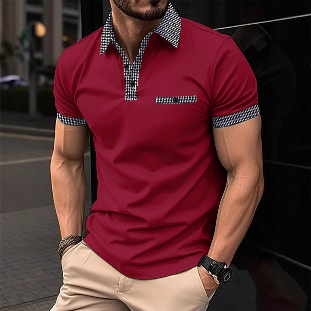 Herren Poloshirt mit modernem Kragen und Design-Akzenten Echoarchiv