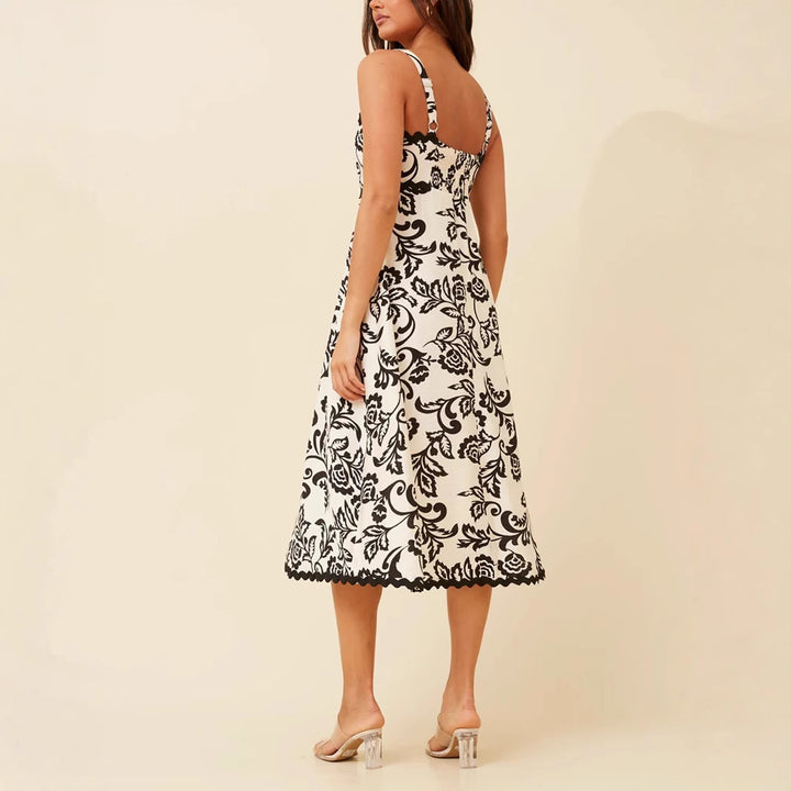 Damen Maxikleid mit floralem Design und praktischen Taschen Echo Archiv