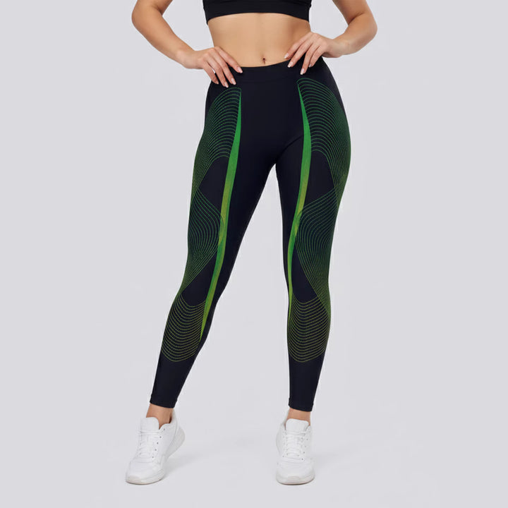 Damen Sportlegging mit stilvollem grafischen Design Echo Archiv