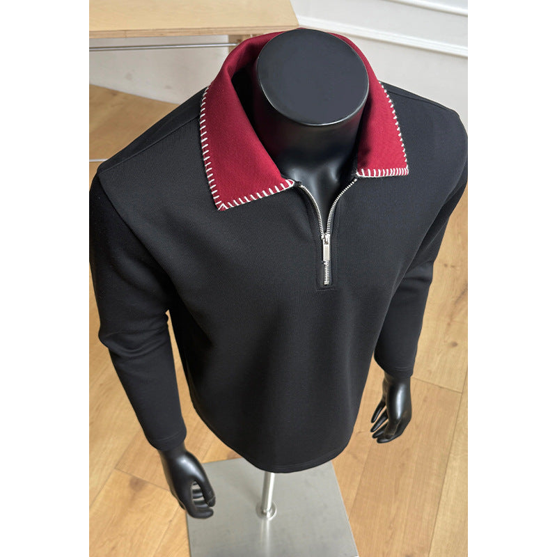 Herrenmode Stehkragenpullover mit Reißverschluss Echo Archive