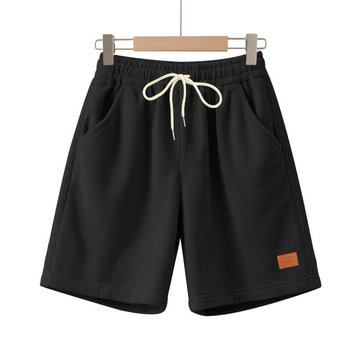 Herren nan lässige Bermudashorts aus feinstrukturiertem Baumwollmix mit elastischem Bund und Kordelzug Echo Archiv
