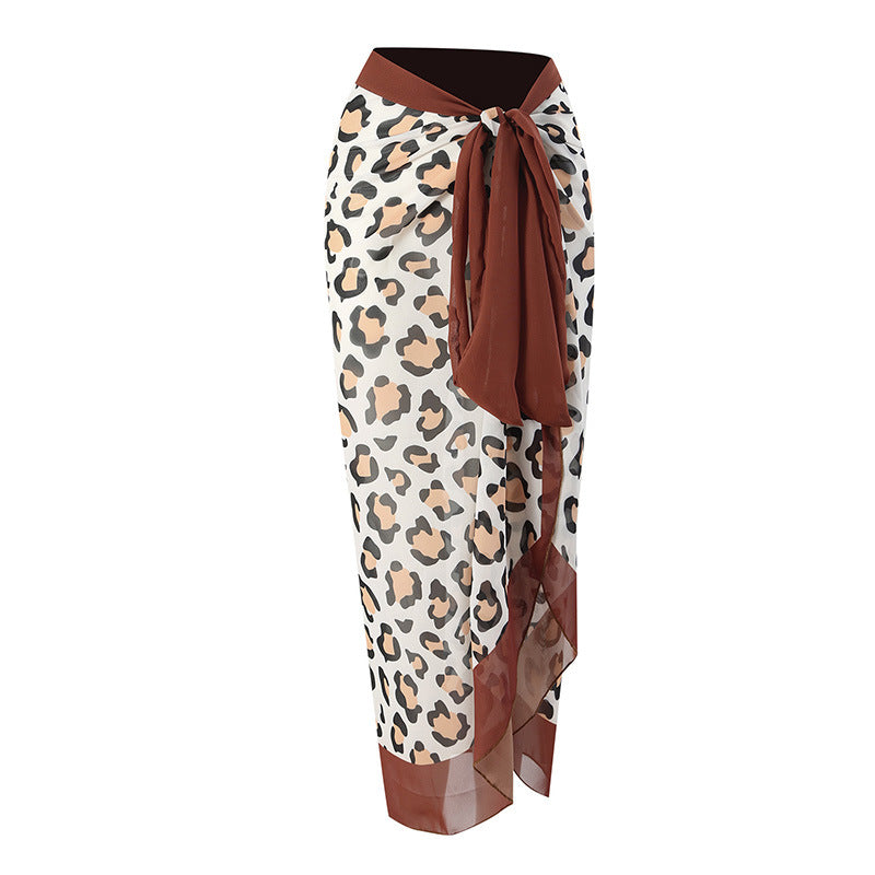Damen Maxirock mit Leopardenmuster – Valéora