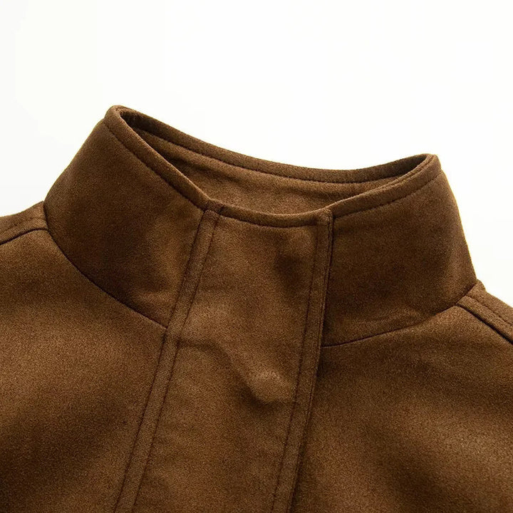 Damen nan kastige Kurzjacke mit Stehkragen, aufgesetzten Klappentaschen und elastischem Saum Echo Archiv