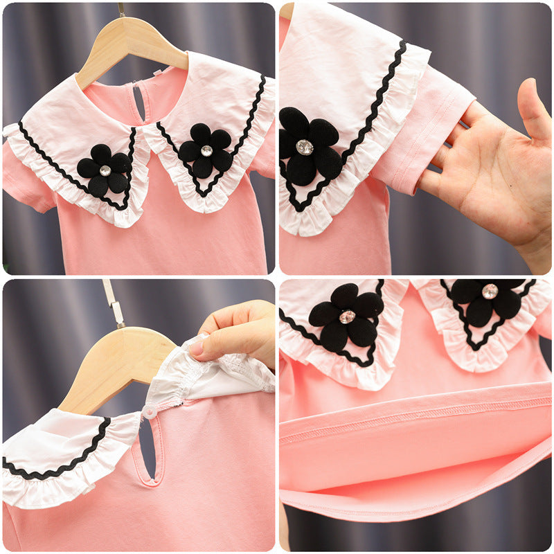 Damen elegante und verspielte Bluse mit Volantkragen Echo Archiv