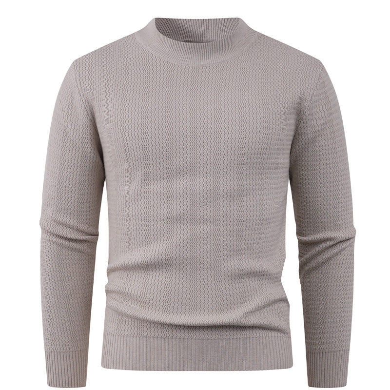 Herren Strukturpullover mit hochgeschlossenem Kragen und modischem Design Echoarchiv