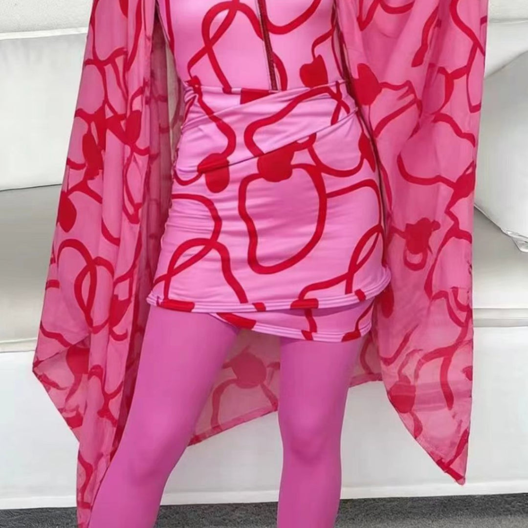 Damen modischer Bademantel mit weitem Cut Echo Archiv