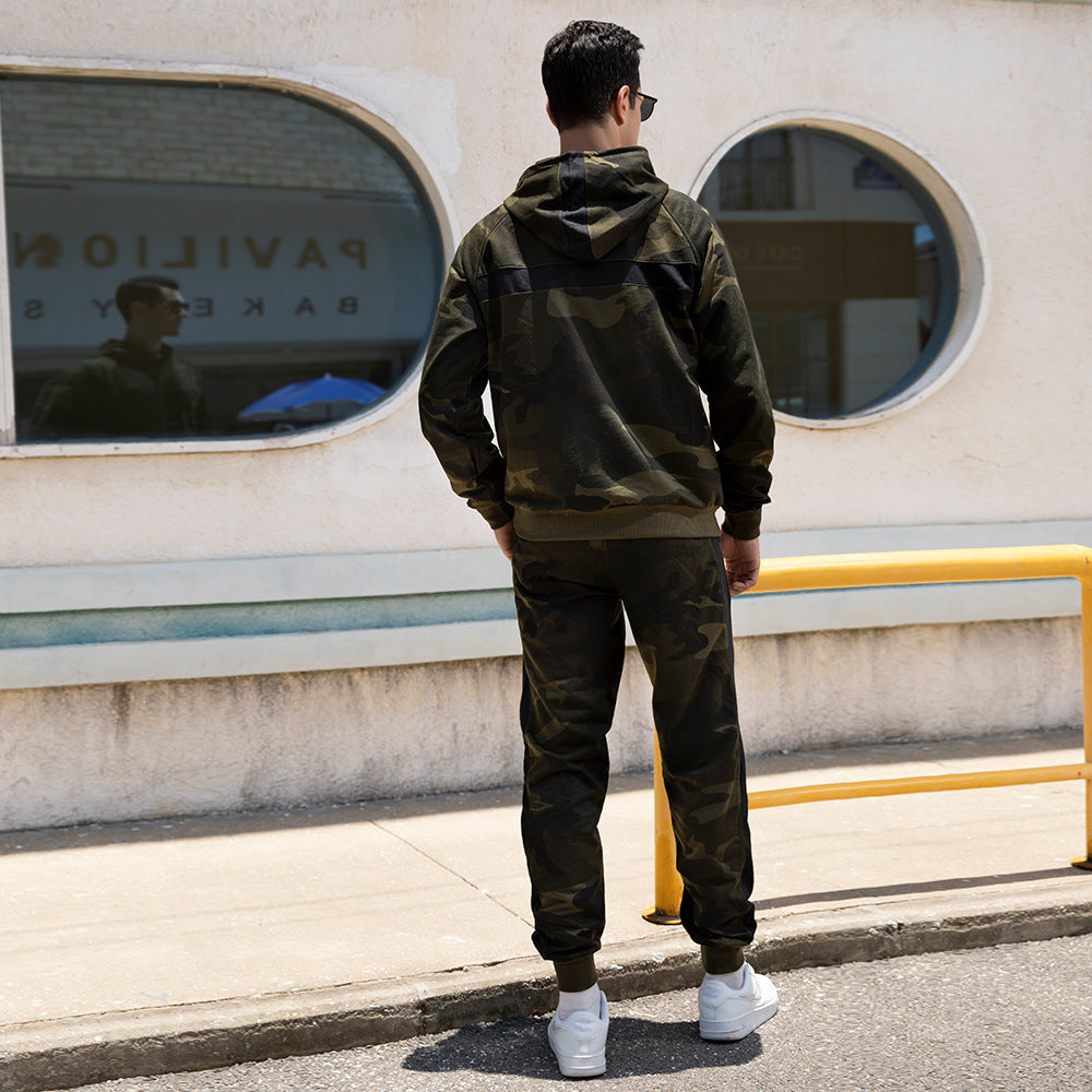 Herren camouflage Hoodie und Jogginghose Set Echoarchiv