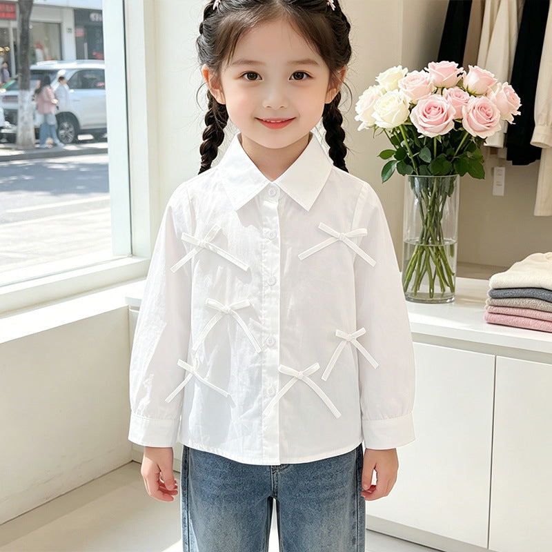 Mädchen Bluse mit liebevollen Schleifendetails Echo Archiv
