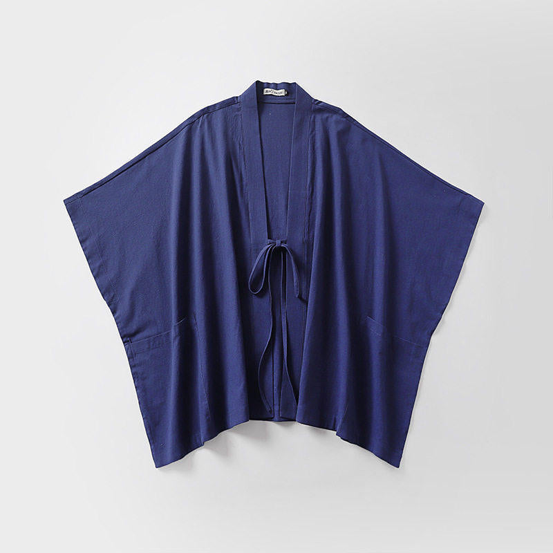 Damen Oversize Kimono-Cardigan mit Bindegürtel und Eingrifftaschen Echoarchiv