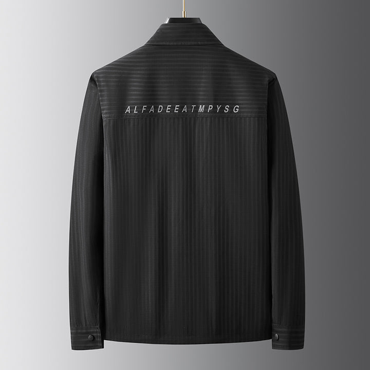 Herren Utility-Overshirt mit feiner Nadelstreifenstruktur, Brusttaschen und D‑Ring Echo Archiv