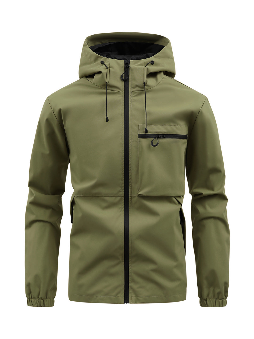 Herren atmungsaktive Regenjacke mit verstellbarer Kapuze Echoarchiv