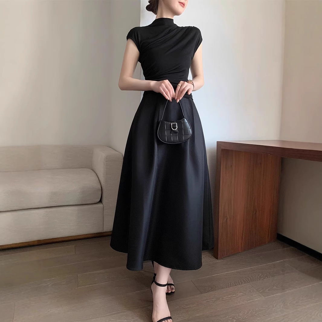 Damen Elegantes Maxikleid mit tailliertem Schnitt Echoarchiv