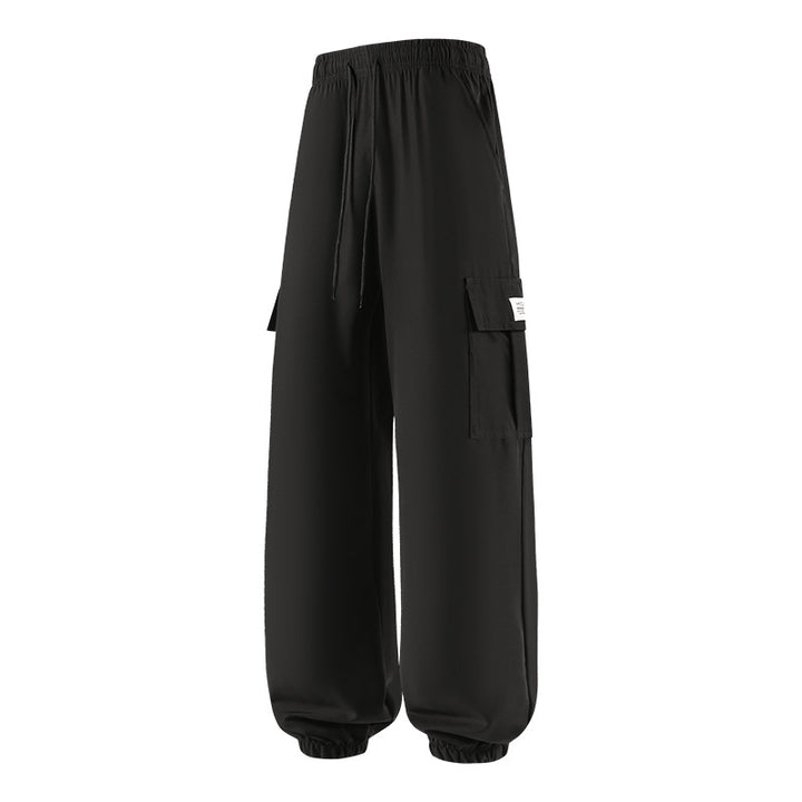 Herren Weite Cargo-Jogginghose mit Tunnelzug, elastischem Bund & Beinbündchen Echo Archiv