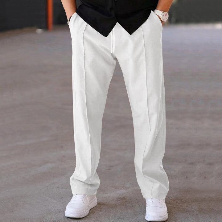 Herren elegante Freizeithose mit hoher Taille und komfortablem Schnitt Echoarchiv
