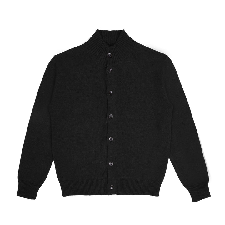Herren Modischer Strickpullover mit Stehkragen und Knopfleiste Echoarchiv