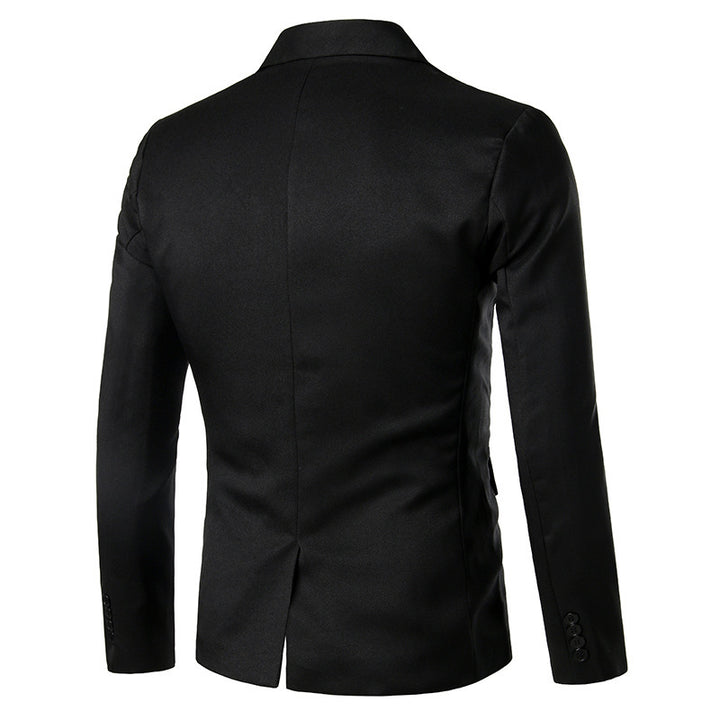 Herren eleganter Smoking-Blazer mit satinierter Kragenpartie Echoarchiv