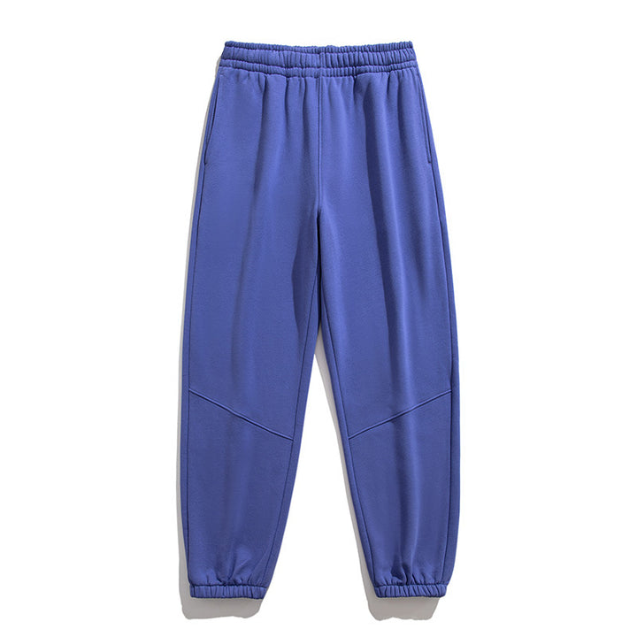 Herren Fleece-Jogginghose mit tapered Schnitt, elastischem Kordelbund & Knie-Paneelen Echoarchiv
