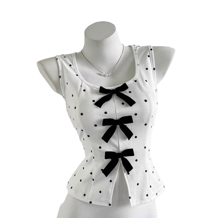 Damen Top mit Rüschendetails und Schleifen Echo Archiv