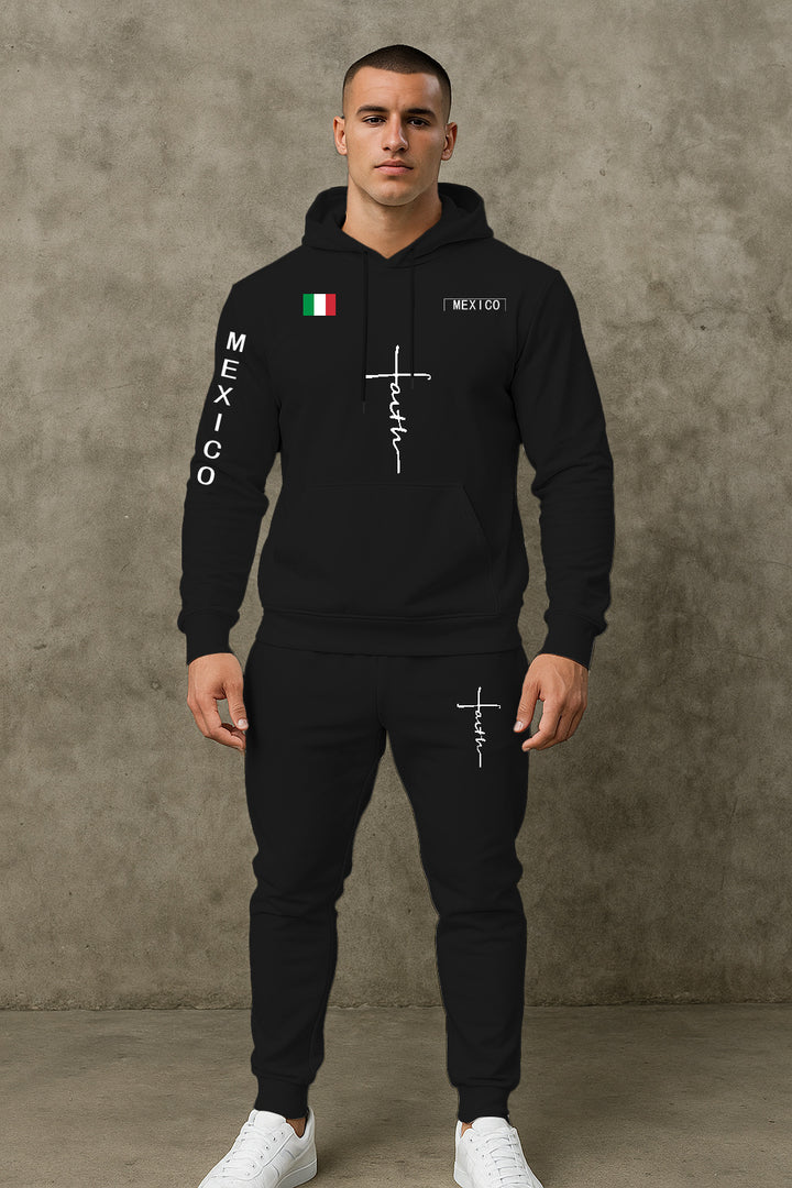 Herren Sport Hoodie und Jogginghose Set Echoarchiv