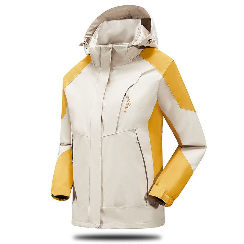 Herren Wasser- und winddichte Softshell‑Outdoorjacke mit verstellbarer Kapuze und Reißverschlusstaschen Echoarchiv