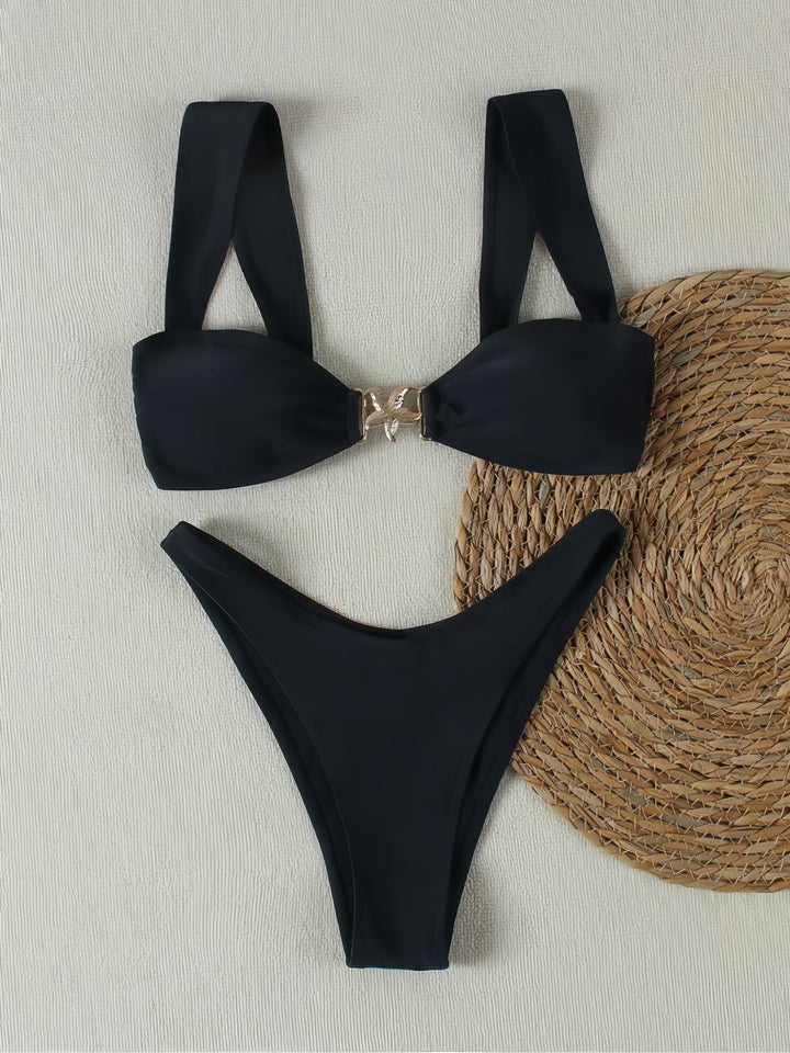 Damen Bikini-Set mit elegantem Knoten-Detail und hochwertigem Bindemuster Echo Archiv