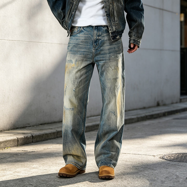 Herren Weit geschnittene Slim-Fit Jeans Echoarchiv