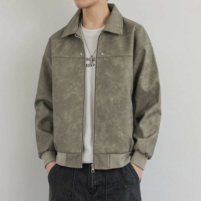 Herren Modische und bequeme Wildlederjacke Echoarchiv