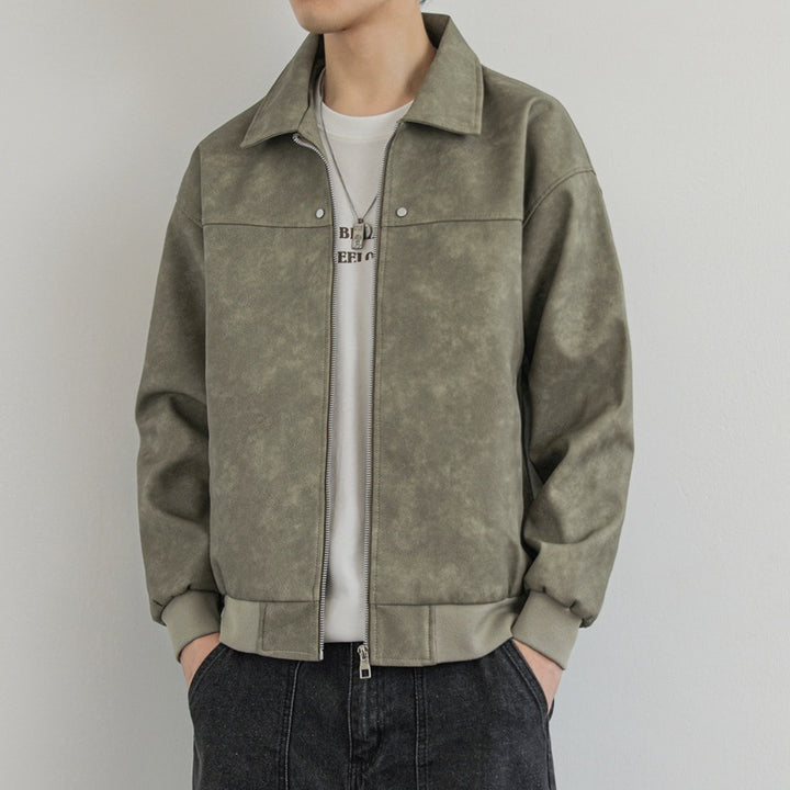 Herren Modische und bequeme Wildlederjacke Echoarchiv